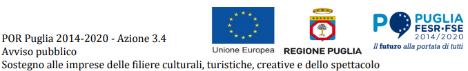 Finanziatori POR Puglia 2014–2020 – Azione 3.4 Radici e Ali